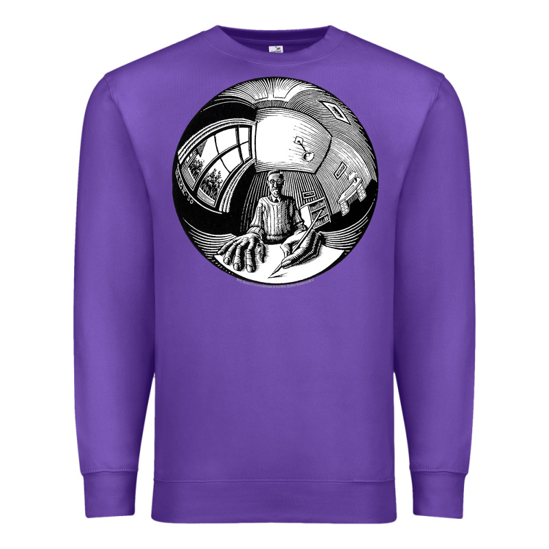 M.c. Escher Spherical Self Portrait Premium Sweatshirt by longCreatives | Teevron