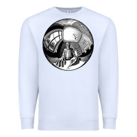 White M.C. Escher Spherical Self Portrait Premium Sweatshirt - longCreatives