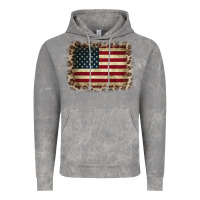 Cloud Rock America Flag and Leopard Vintage Hoodie - CowCowDesign