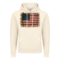 Vintage Artic America Flag and Leopard Vintage Hoodie - CowCowDesign