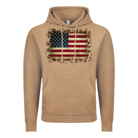 Vintage Coffee America Flag and Leopard Vintage Hoodie - CowCowDesign