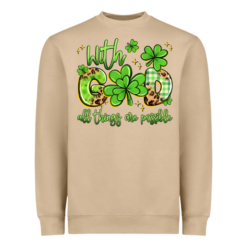 With God All Things Are Possible Heavyweight Sweatshirt by Artiststas | Teevron