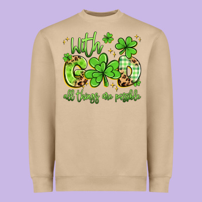 With God All Things Are Possible Heavyweight Sweatshirt Designed By Artiststas