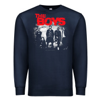 Navy The Boys Graffiti Group Photo Premium Sweatshirt - longCreatives