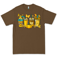 Cacao Childhood Cancer coffee cups yellow ribbon Premium Tee - NancyCooperArtShop