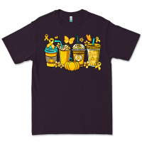 Plum Childhood Cancer coffee cups yellow ribbon Premium Tee - NancyCooperArtShop