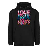 Black love faith hope with cancer ribbon  ado Heavyweight Hoodie - AdoDesignShop