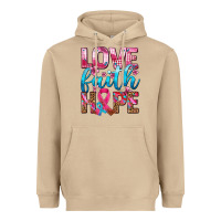 Mushroom love faith hope with cancer ribbon  ado Heavyweight Hoodie - AdoDesignShop