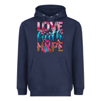 Navy love faith hope with cancer ribbon  ado Heavyweight Hoodie - AdoDesignShop