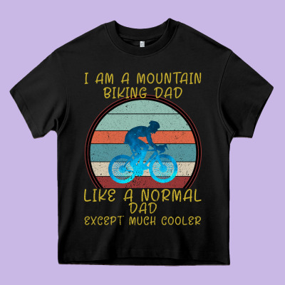I Am A Mountain Biking Dad Heavy Core Tee Designed By Bettercallsaul