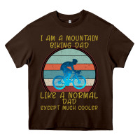 Chocolate Brown I Am A Mountain Biking Dad Heavy Core Tee - Bettercallsaul