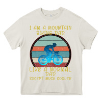 Cream I Am A Mountain Biking Dad Heavy Core Tee - Bettercallsaul