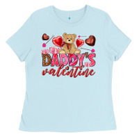 Baby Blue Daddy's Valentine Ladies Tee - HowdyJamesFarm