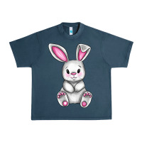 Midnight Navy Cute bunny Easter Urban Heavy Tee - CowGirlArtShop