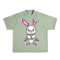 Oil Green Cute bunny Easter Urban Heavy Tee - CowGirlArtShop