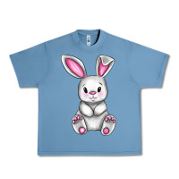 Pebble Blue Cute bunny Easter Urban Heavy Tee - CowGirlArtShop