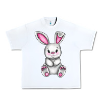 White Cute bunny Easter Urban Heavy Tee - CowGirlArtShop