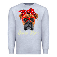 Heather Grey Boxer Mom Dogs  Mothers Day Dog Lovers Gifts For Women Premium Sweatshirt - longCreatives