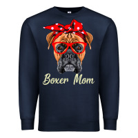 Navy Boxer Mom Dogs  Mothers Day Dog Lovers Gifts For Women Premium Sweatshirt - longCreatives