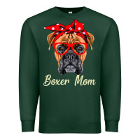Sports Green Boxer Mom Dogs  Mothers Day Dog Lovers Gifts For Women Premium Sweatshirt - longCreatives