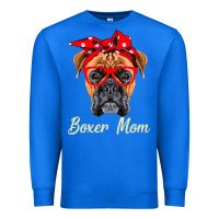 True Royal Boxer Mom Dogs  Mothers Day Dog Lovers Gifts For Women Premium Sweatshirt - longCreatives