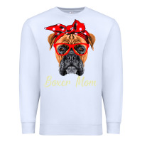 White Boxer Mom Dogs  Mothers Day Dog Lovers Gifts For Women Premium Sweatshirt - longCreatives