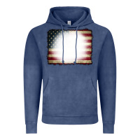 American Flag Bleach Effect Vintage Hoodie | Teevron