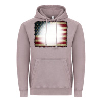 Vintage Zinc American Flag Bleach Effect Vintage Hoodie - CowCowDesign