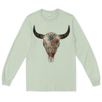 Matcha Leopard Bull Skull Long Sleeve Tee - Jasminsmagicworld