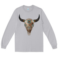 Moon Dust Leopard Bull Skull Long Sleeve Tee - Jasminsmagicworld