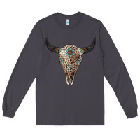 Smoke Leopard Bull Skull Long Sleeve Tee - Jasminsmagicworld