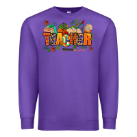 Purple fall teacher Premium Sweatshirt - AdoDesignShop