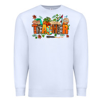 White fall teacher Premium Sweatshirt - AdoDesignShop