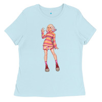 Baby Blue colorful girl Ladies Tee - TumblerDesignByShophia