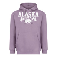 Lavender Alaska Mountains Forest Hunting Usa Heavyweight Hoodie - longCreatives
