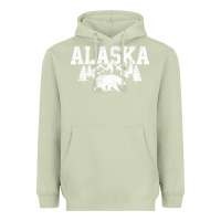 Matcha Alaska Mountains Forest Hunting Usa Heavyweight Hoodie - longCreatives