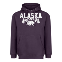 Plum Alaska Mountains Forest Hunting Usa Heavyweight Hoodie - longCreatives