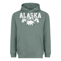 Sage Alaska Mountains Forest Hunting Usa Heavyweight Hoodie - longCreatives