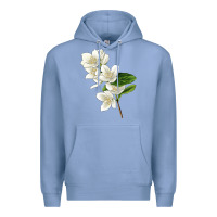 Colony Blue Mock Oranges Illustrations Premium Hoodie - LillyAllenDesigns