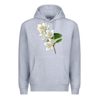Heather Grey Mock Oranges Illustrations Premium Hoodie - LillyAllenDesigns