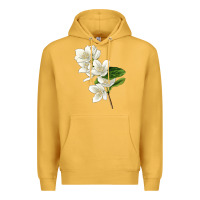 Mustard Mock Oranges Illustrations Premium Hoodie - LillyAllenDesigns