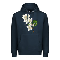 Navy Mock Oranges Illustrations Premium Hoodie - LillyAllenDesigns