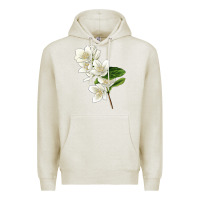 Oatmeal Heather Mock Oranges Illustrations Premium Hoodie - LillyAllenDesigns