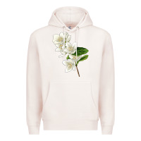 Pale Pink Mock Oranges Illustrations Premium Hoodie - LillyAllenDesigns