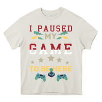 Cream I Paused My Game To Be Here Heavy Core Tee - Bettercallsaul