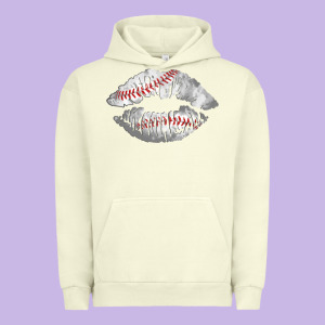 Baseball Lips Urban Hoodie Designed By Adodesignshop