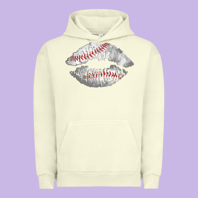Baseball Lips Urban Hoodie Designed By Adodesignshop