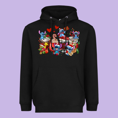 Christmas Stitch Coffee Cups Heavyweight Hoodie Designed By Adodesignshop