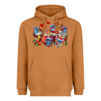 Meerkat christmas stitch coffee cups Heavyweight Hoodie - AdoDesignShop
