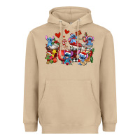 Mushroom christmas stitch coffee cups Heavyweight Hoodie - AdoDesignShop